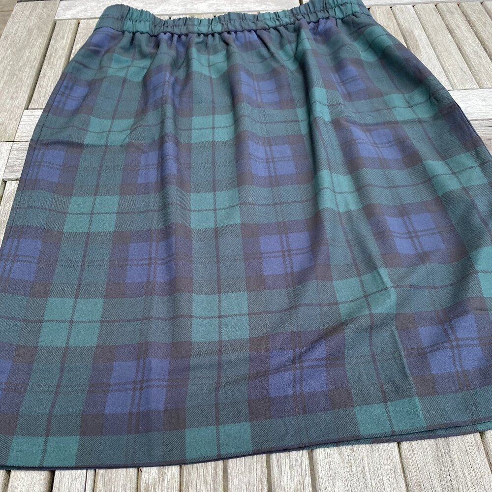 Blackwatch J Crew Factory Pull on Skirt Sz L